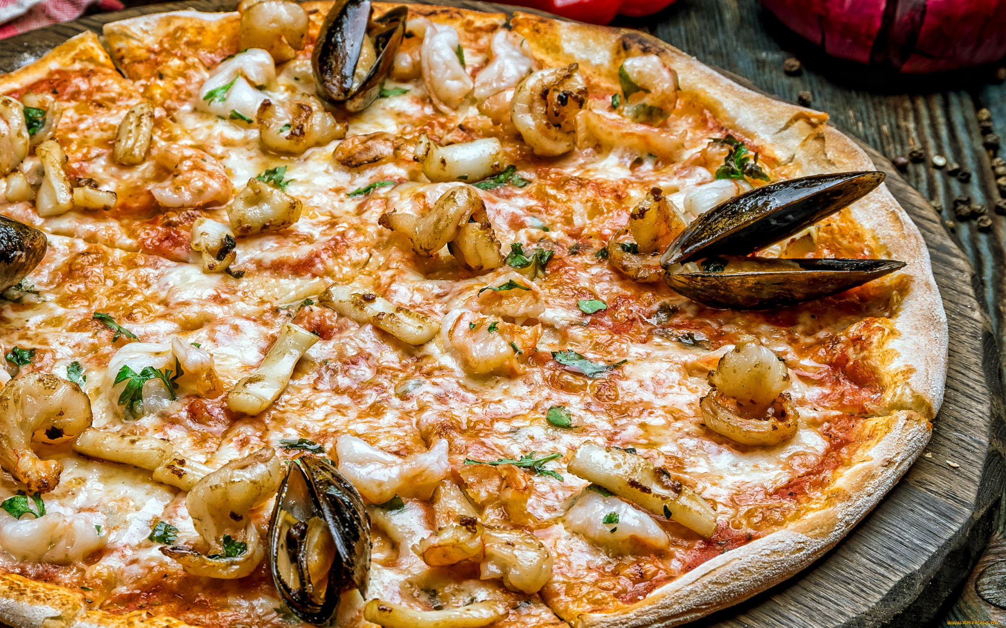 пицца с морепродуктами сливочным соусом фото 50